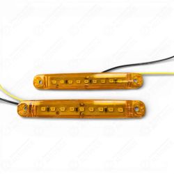 Габаритний вогонь Лед жовтий 2шт. 24В, IP67, 9 діодів SMD з кріплення 100х15х10мм. Габаритний вогонь Лед жовтий 2шт. 24В, IP67, 9 діодів SMD з кріплення 100х15х10мм.